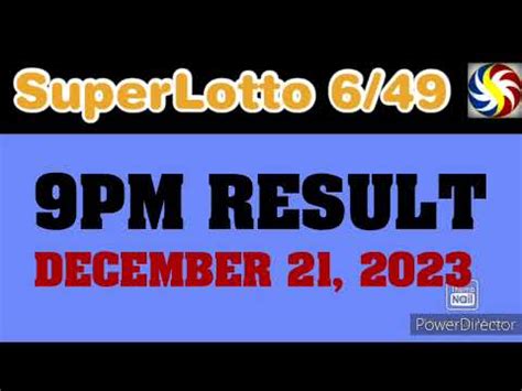 Superlotto 6/49 December 21, 2021 (Tuesday) Result .